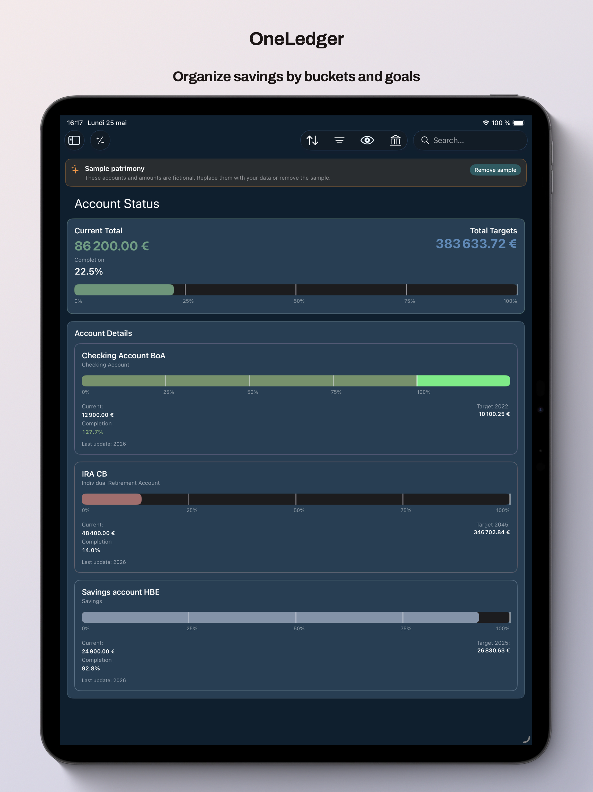 OneLedger savings structure