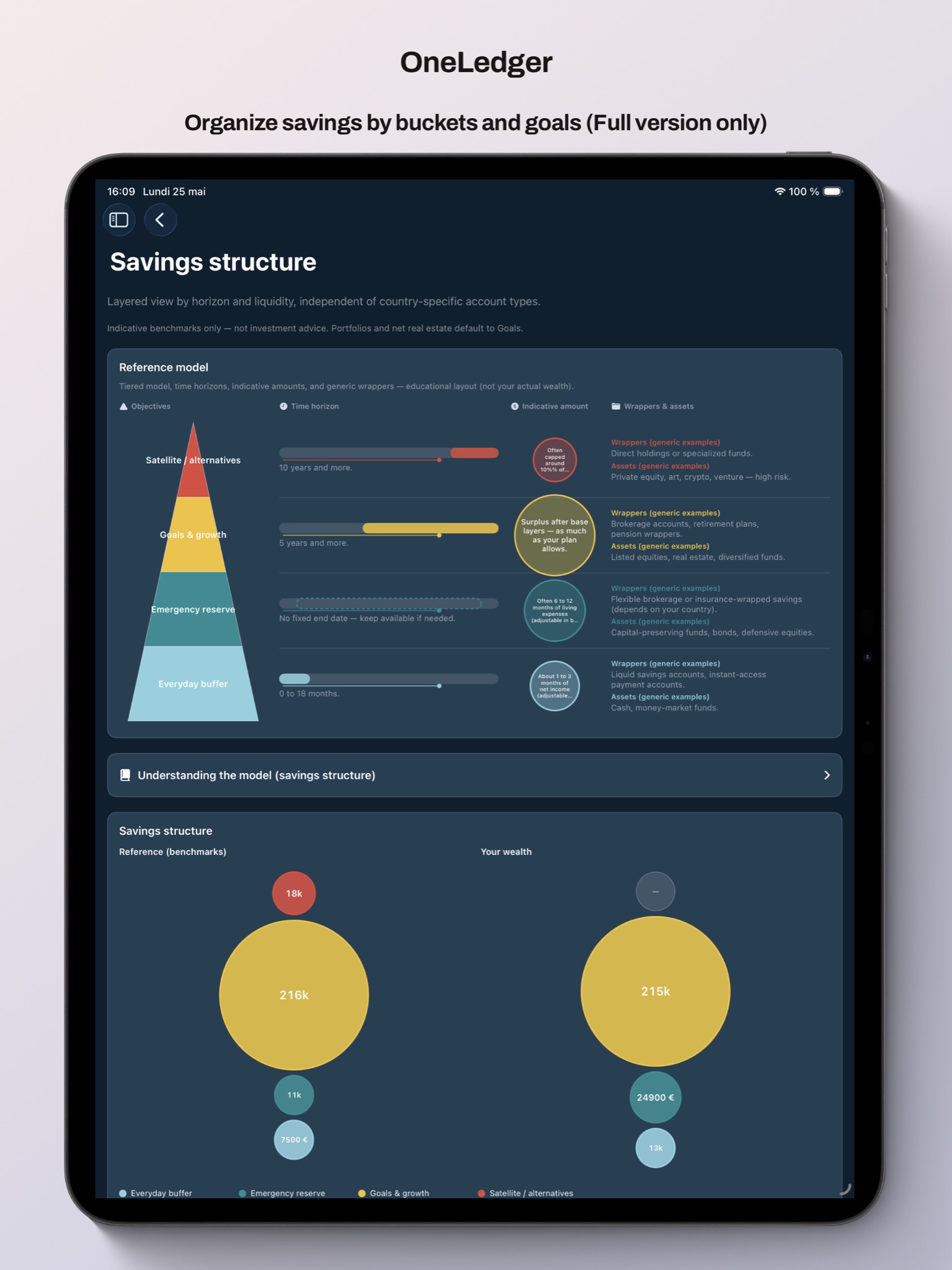 OneLedger wealth overview and allocation