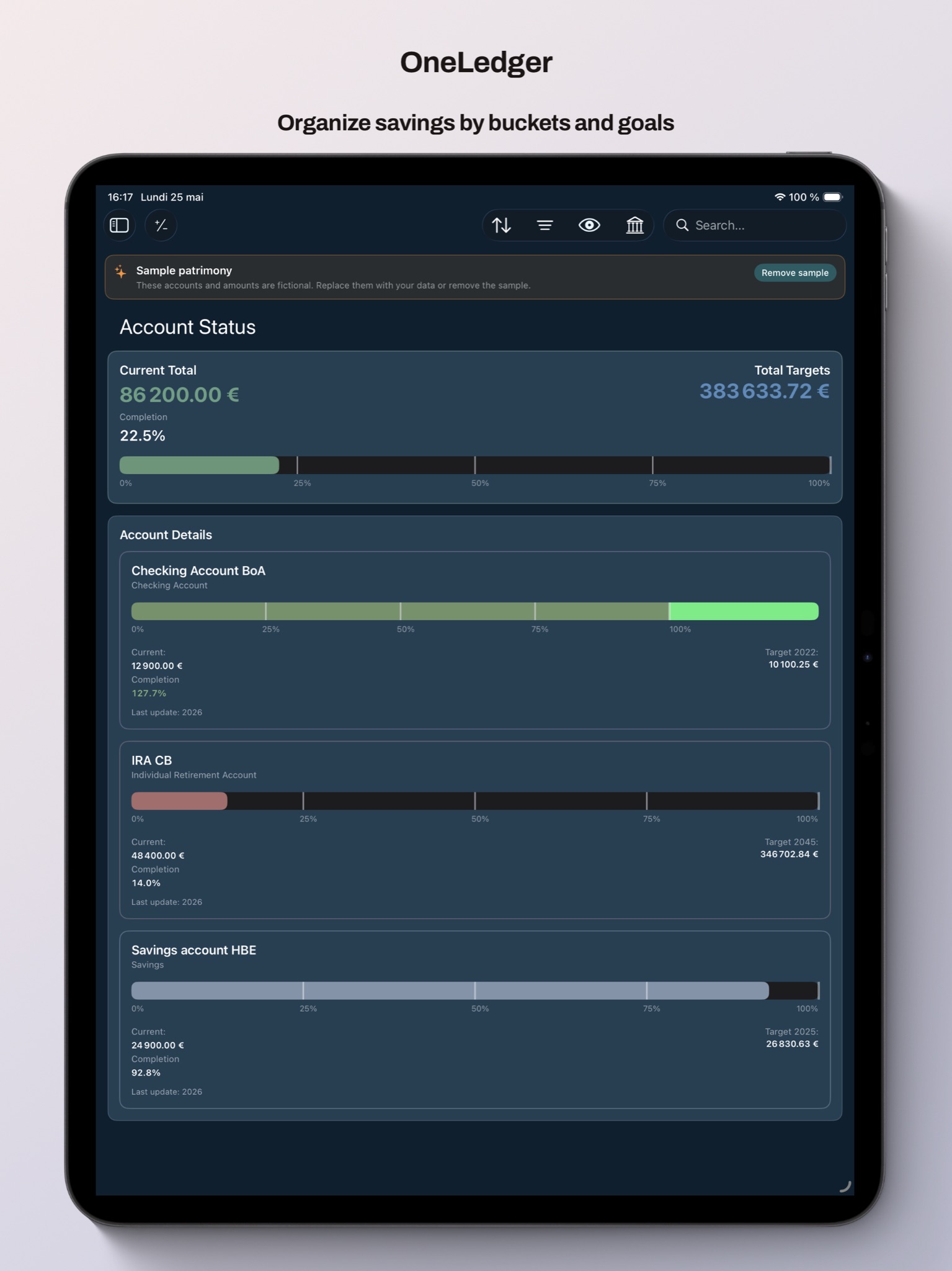 OneLedger savings structure