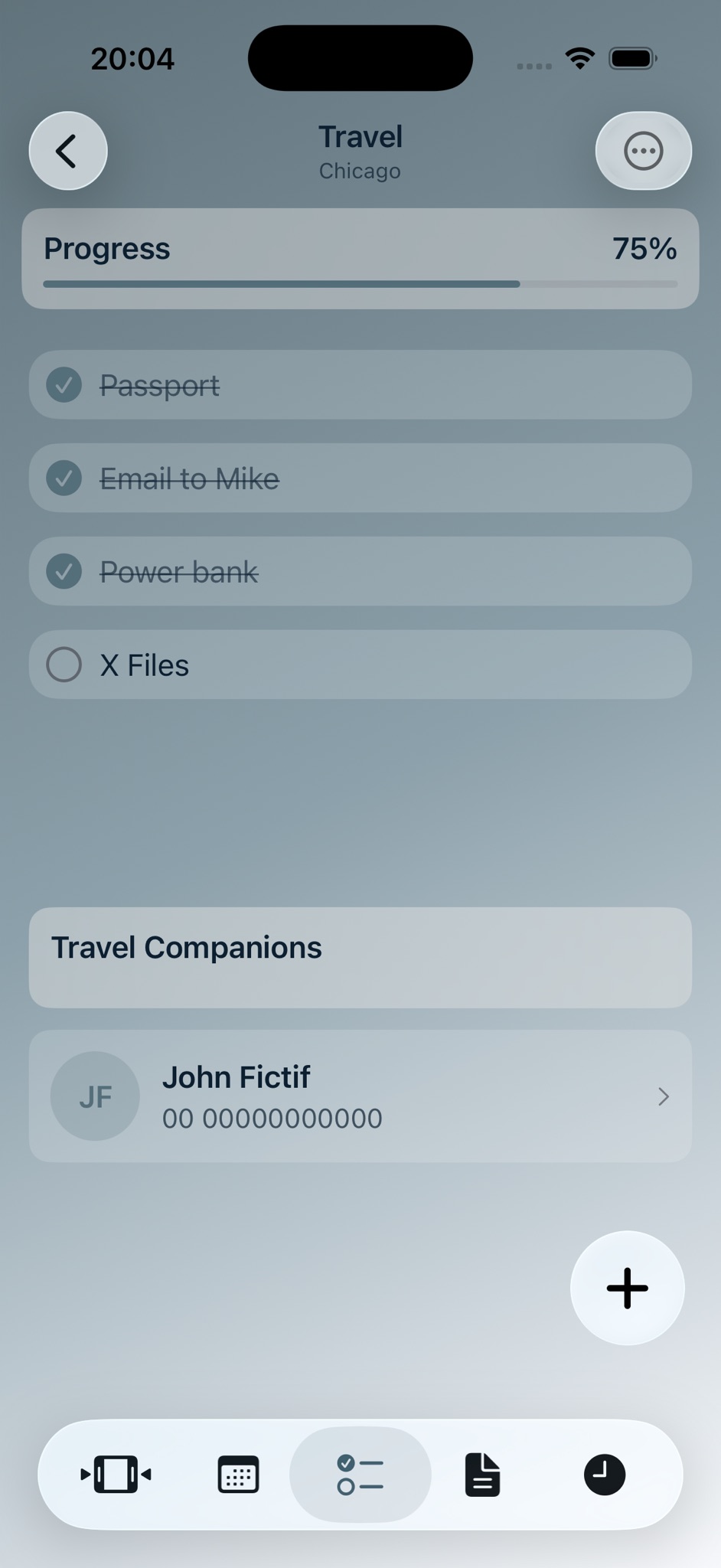 Voyel checklists on iPhone